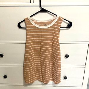 Striped Tan Tank Top